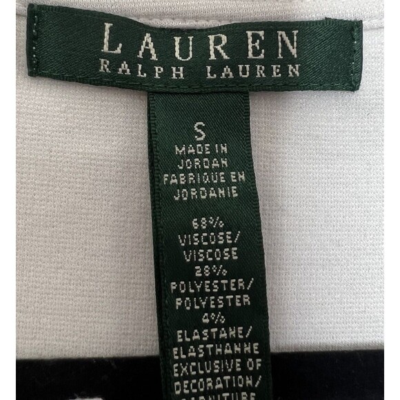 Lauren Ralph Lauren Dress Women's Small Blue White Tie Front Sleeveless Preppy - Picture 7 of 7